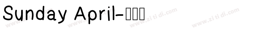 Sunday April字体转换